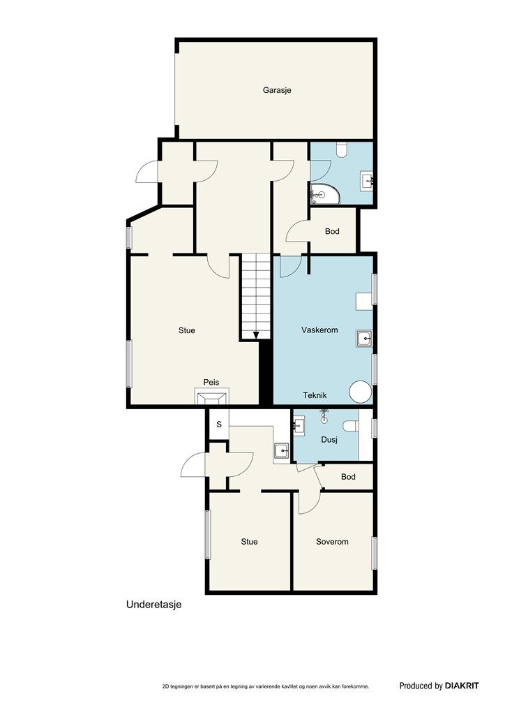 Plantegning - Underetasje