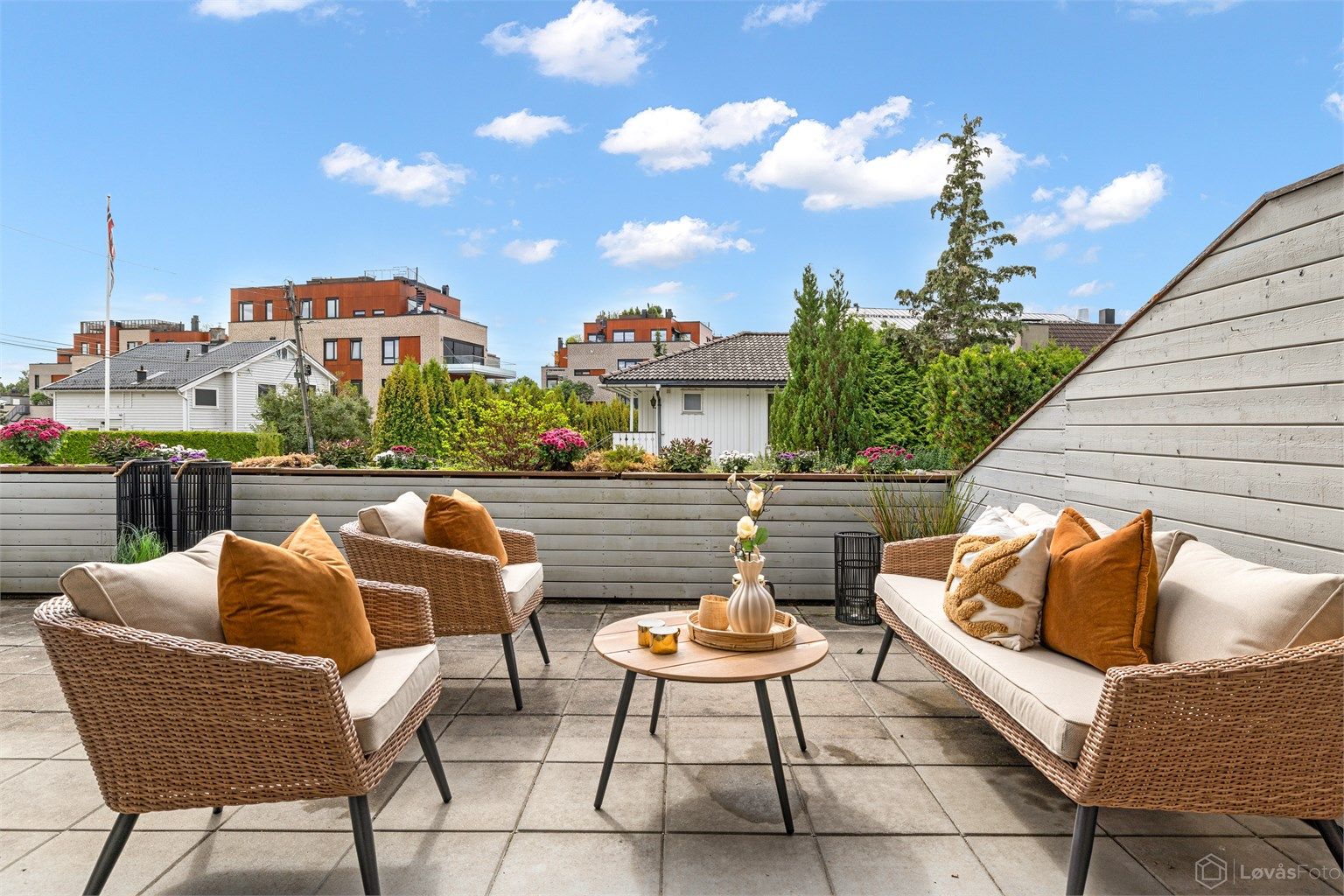 Terrasse med hyggelig  utsyn