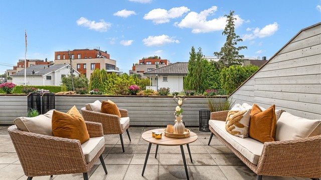 Terrasse med hyggelig utsyn