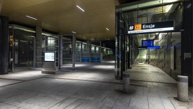 T-banen finner du bokstavelig talt rett utenfor døren