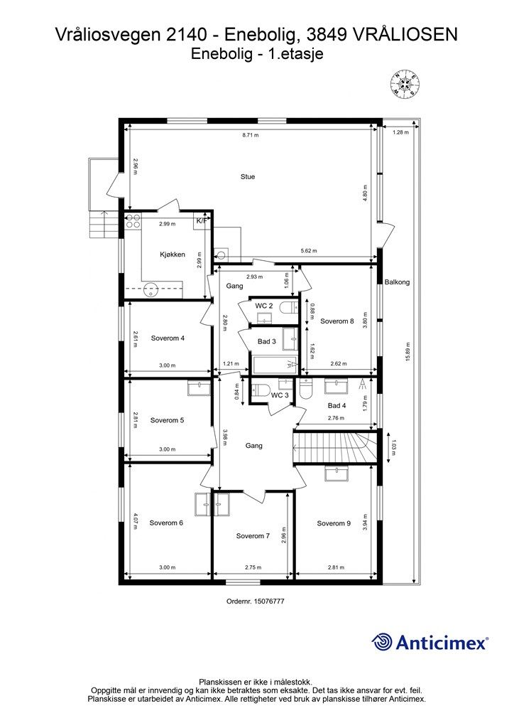 Plantegning 1. etasje