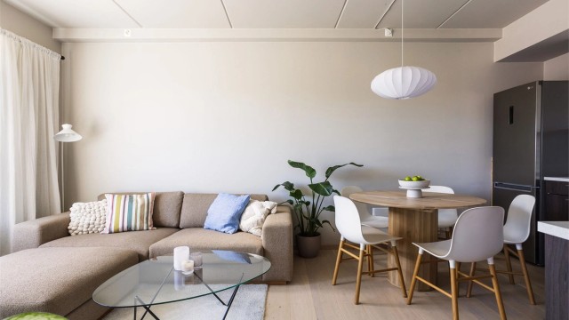 Leiligheten har en gjennomgående høy og moderne standard.