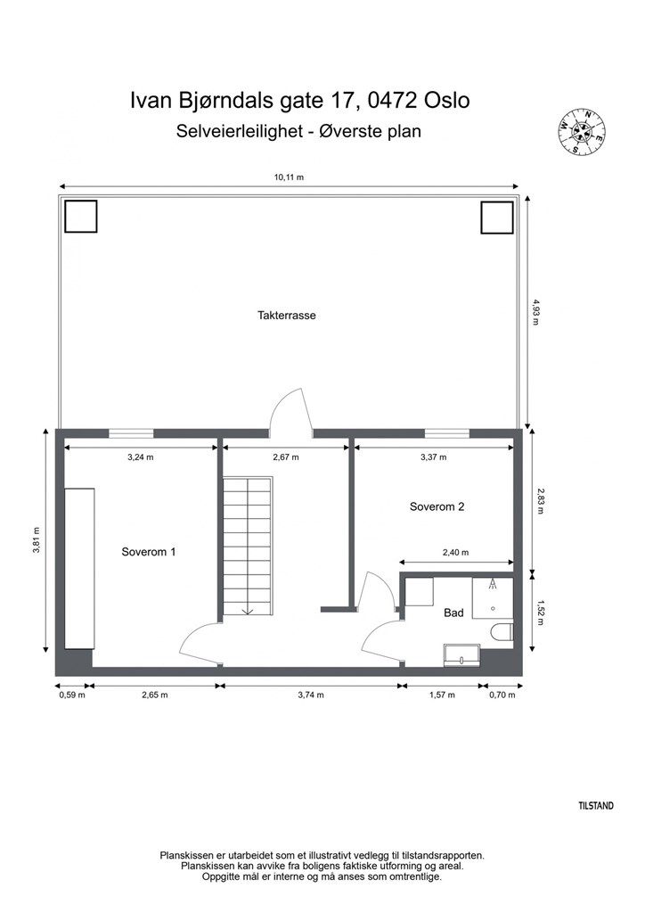 Plantegning - Øverste plan 