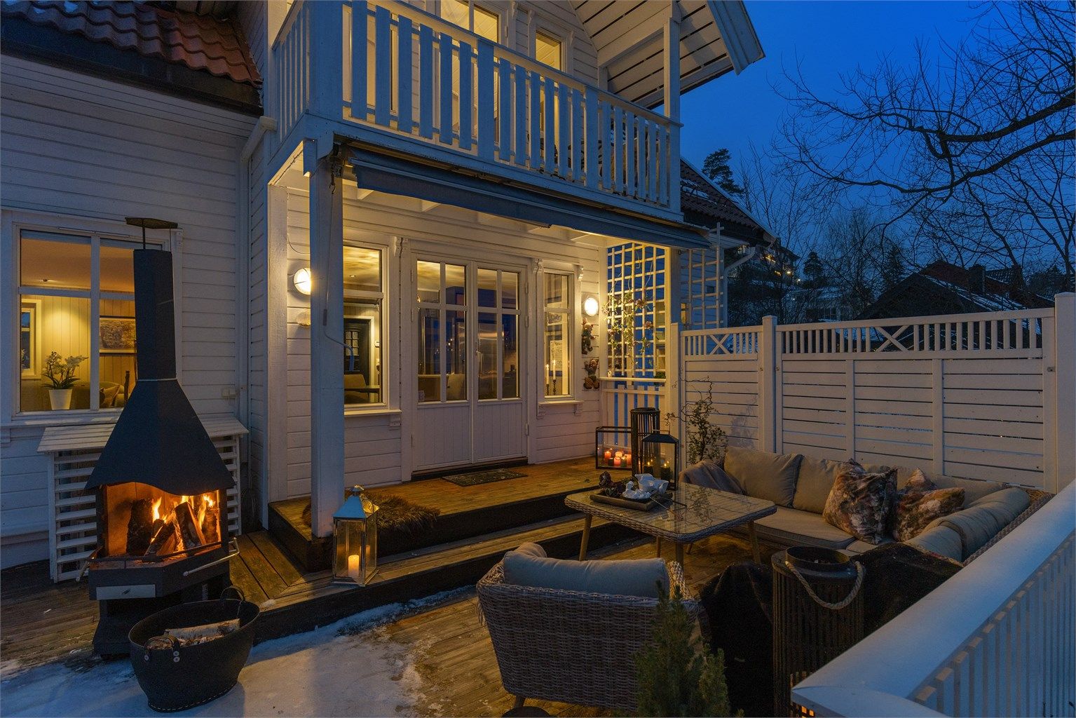 Kveldsstemning på terrassen