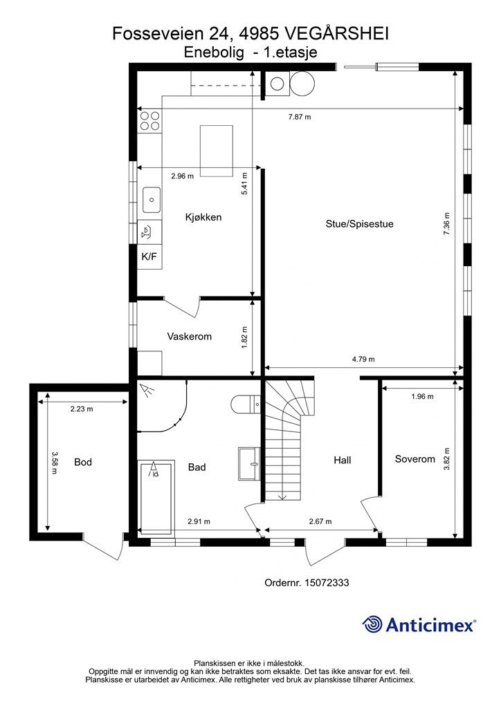 Plantegning 1 etasje