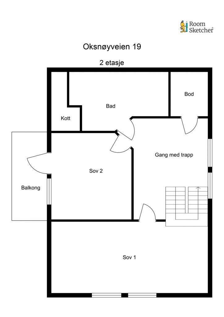 Plantegning 2. etasje.