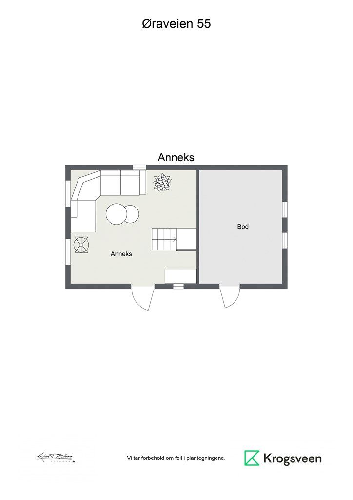 Plantegning anneks/skrivestue 