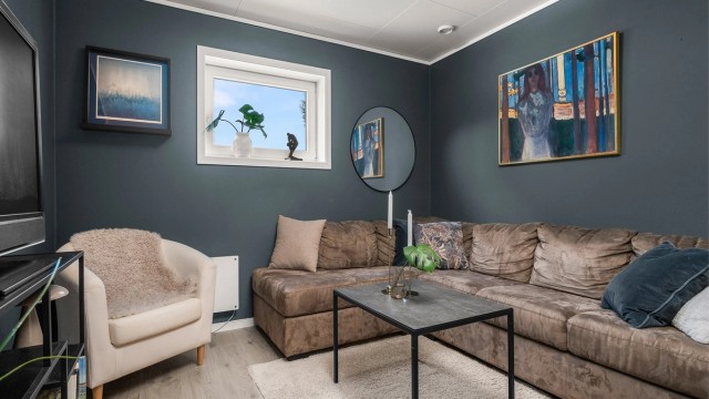 Kjellerstuen måler 9,5 kvm.