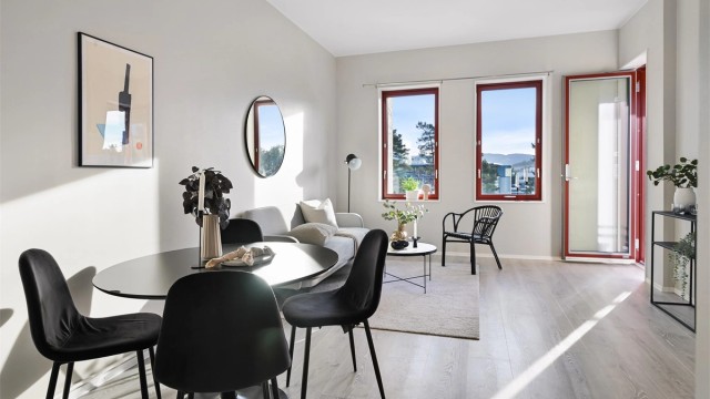 God plass til både sofa- og spisegruppe