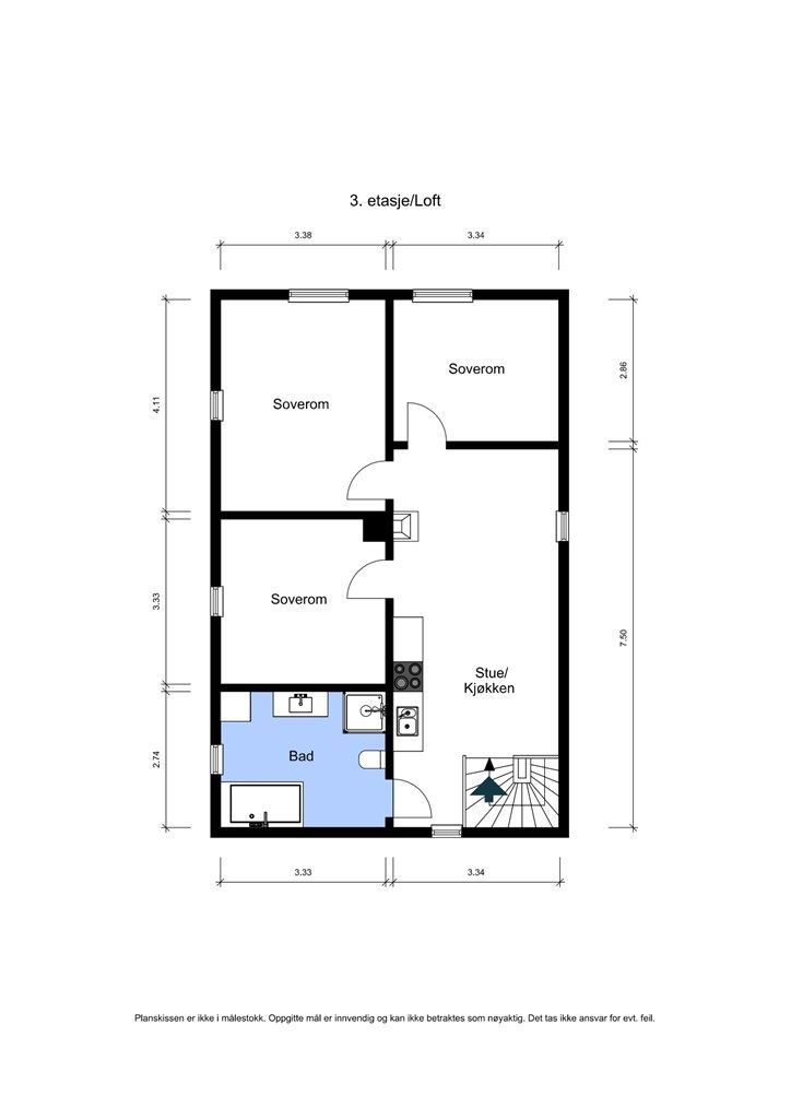 Plantegning loftetasje