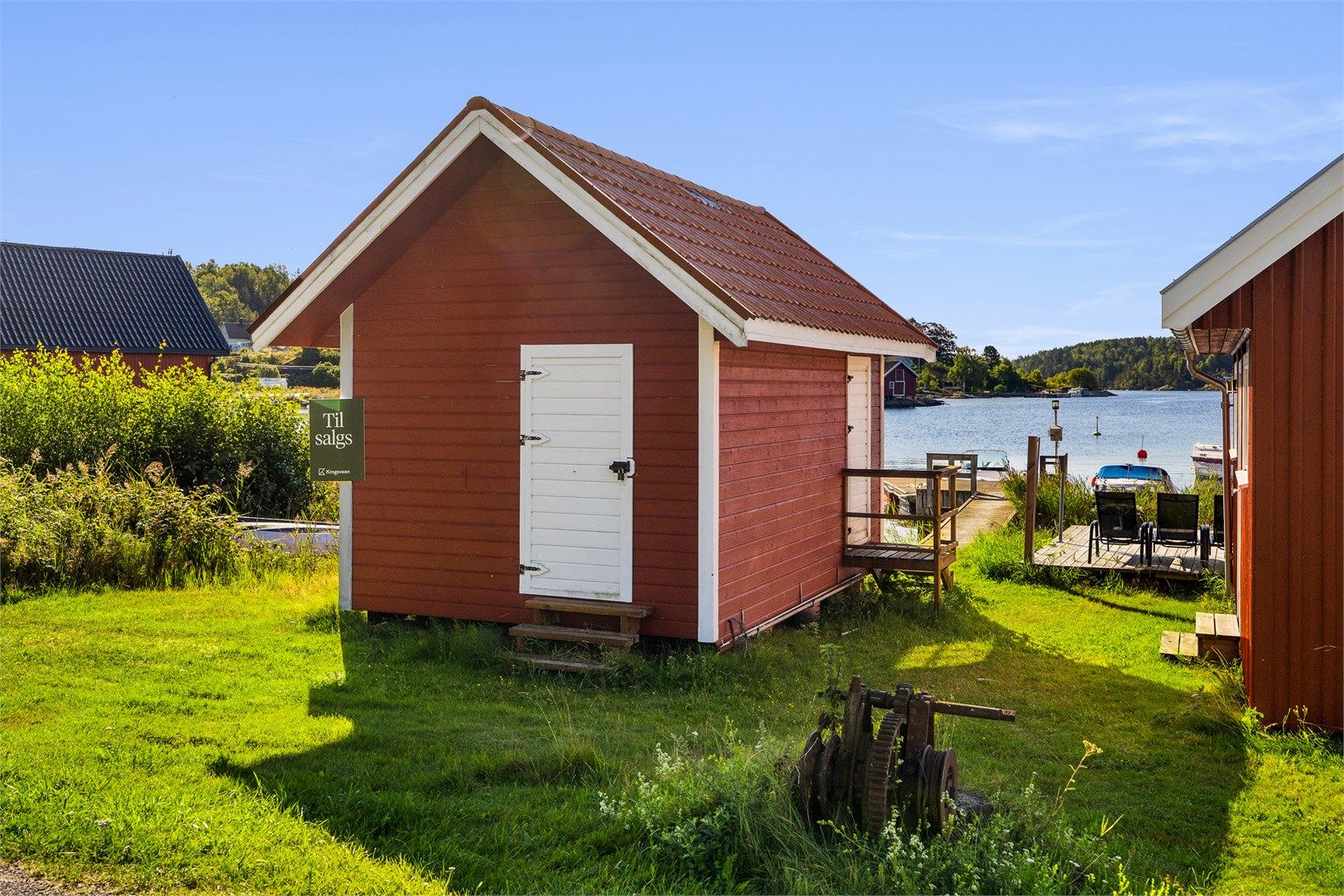 Sjøboden er bygget opp på nytt i 2014.
