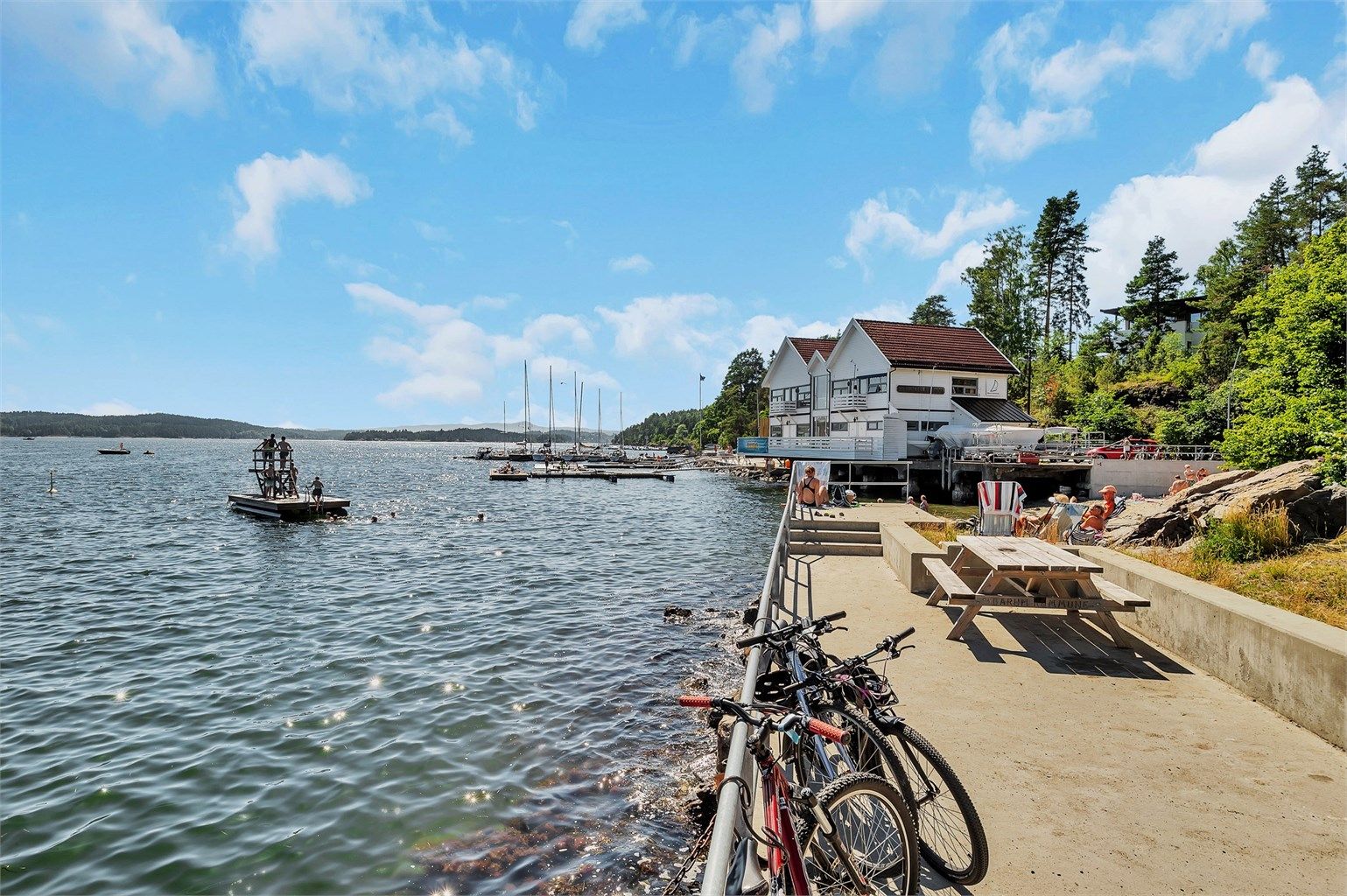 Gangavstand til sjøen på Nedre Høvik