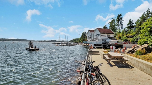 Gangavstand til sjøen på Nedre Høvik