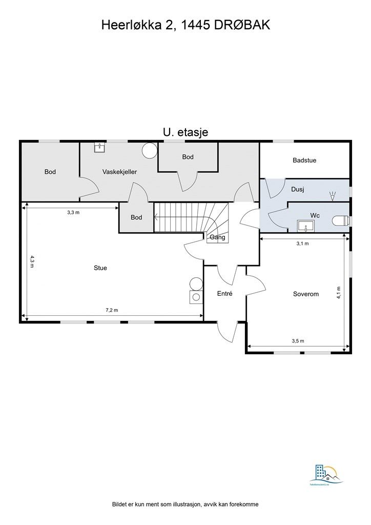 Plantegning - U. etasje