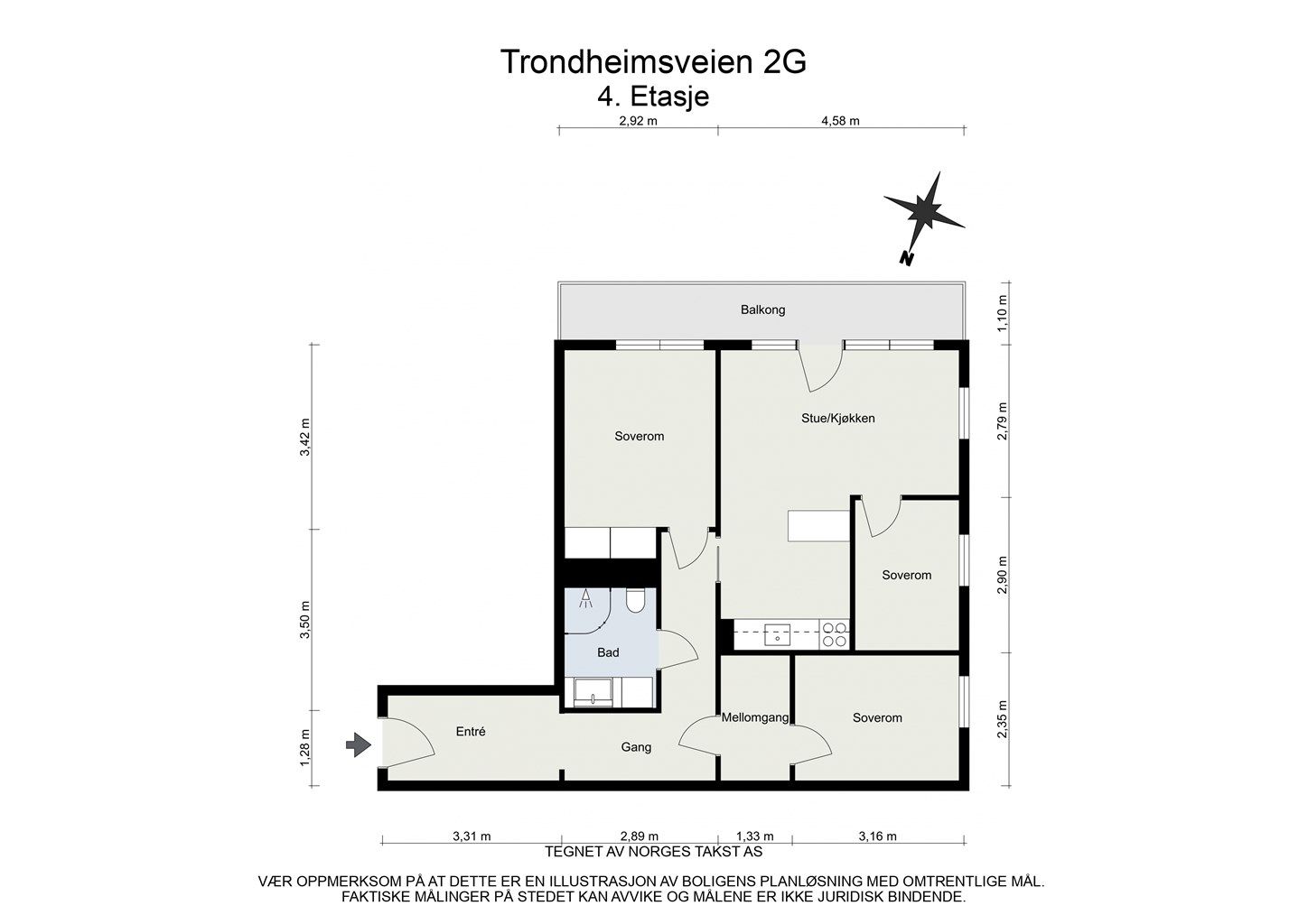 Plantegning 4. etasje