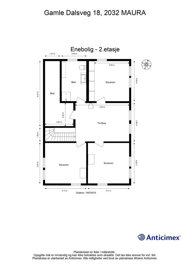 Plantegning-Enebolig - 2.etasje