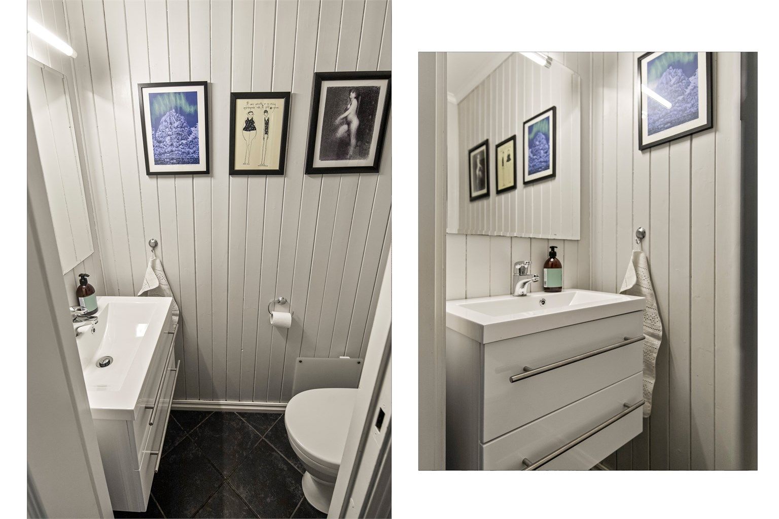 Toalettrom i hovedetasjen