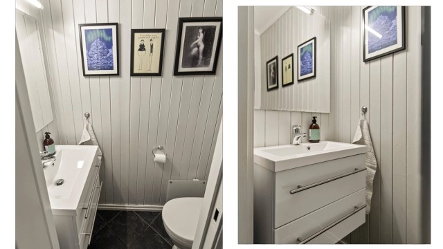 Toalettrom i hovedetasjen