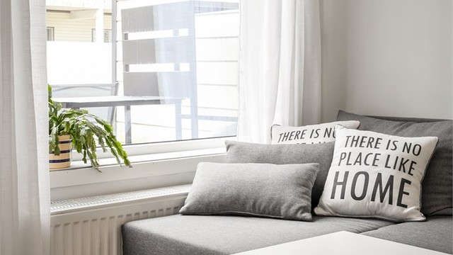 Oppvarming via radiator og gasspeis