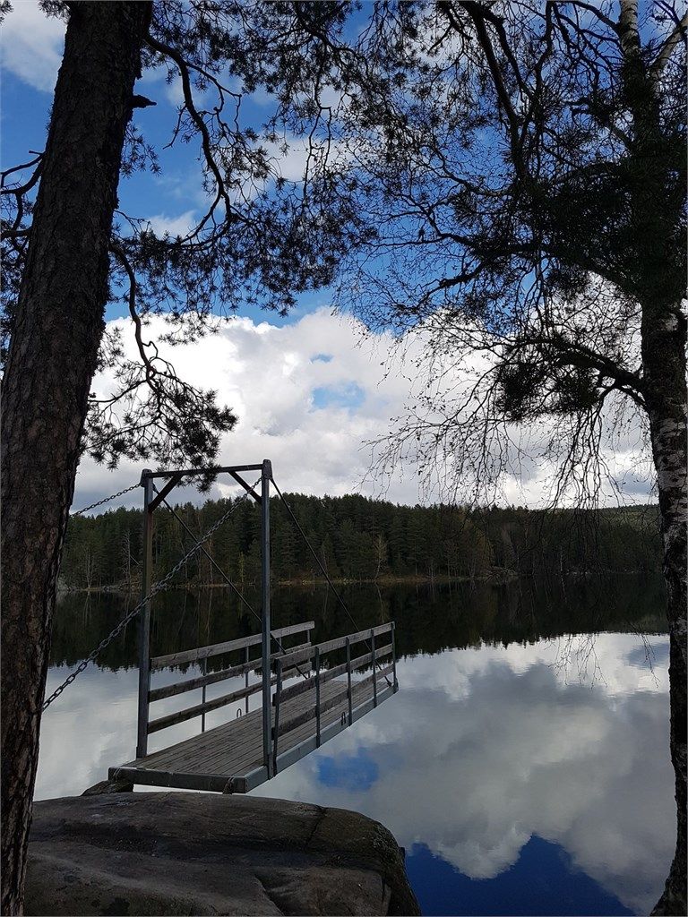 Badeplassen på Bråten ved Nøklevann. 