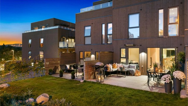 Velkommen til dette påkostede rekkehuset i Hans Haslums vei 8G! Foto: Zovenfra AS