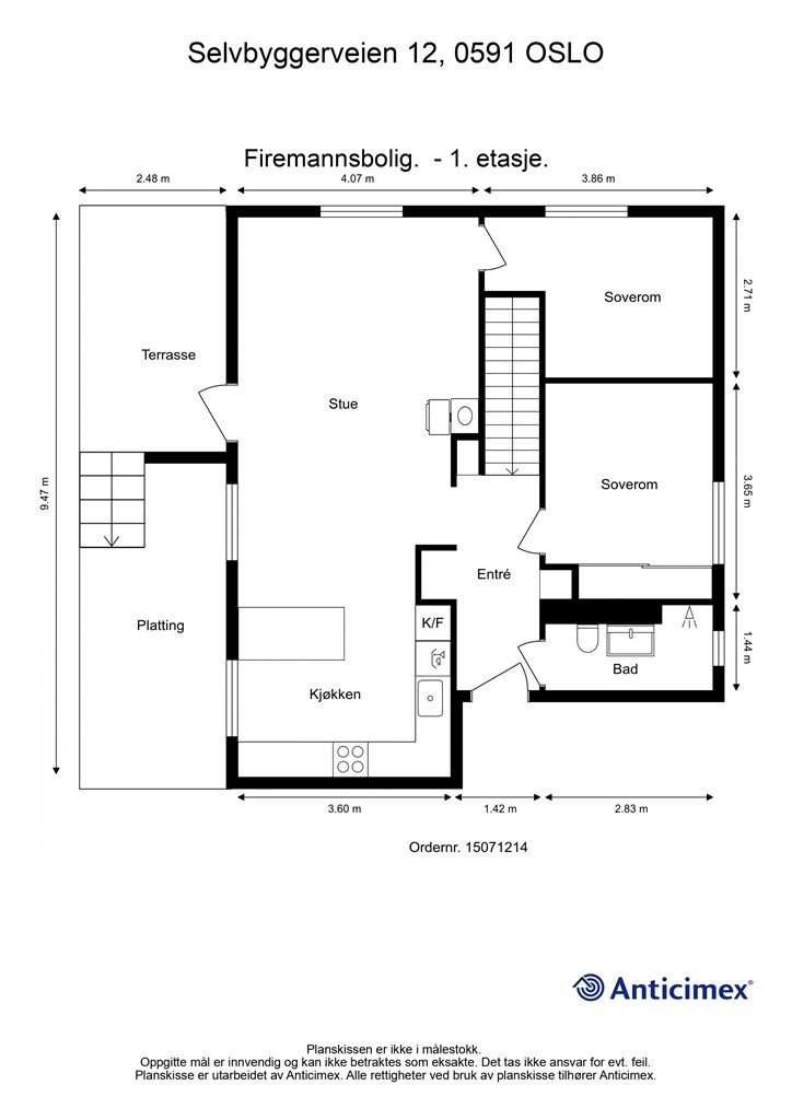 Plantegning- 1. etasje