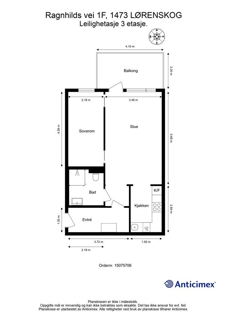 Plantegning 3 etasje