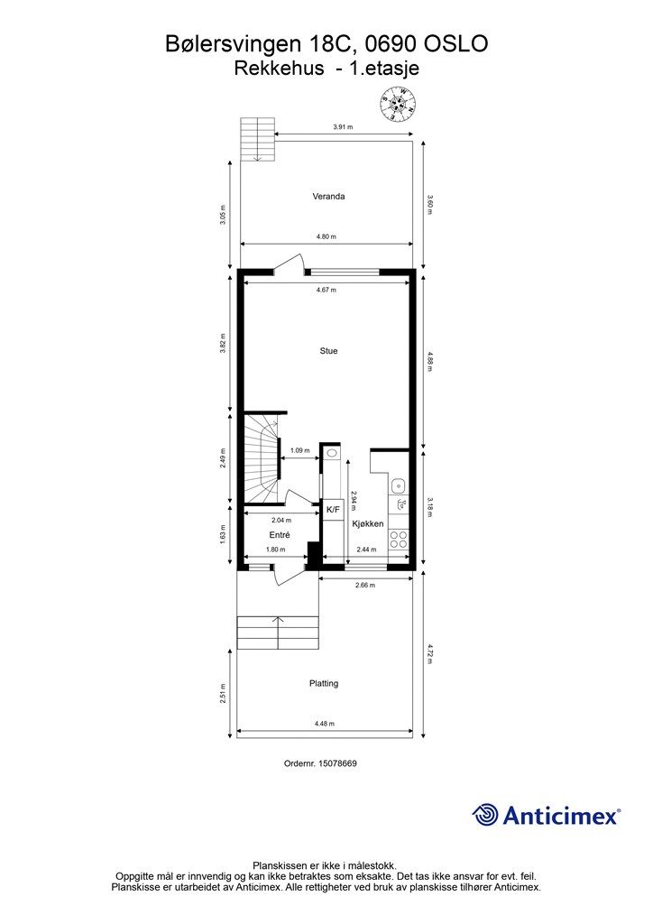 Plantegning - 1. etasje.