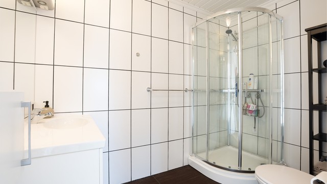 Flislagt bad i 2.etasje/loft