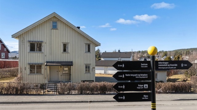 Boligen ligger et steinkast fra Greveløkka barneskole, og det er kort gangavstand til sentrum, Mjøsa mm.