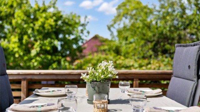 Vestvendt terrasse