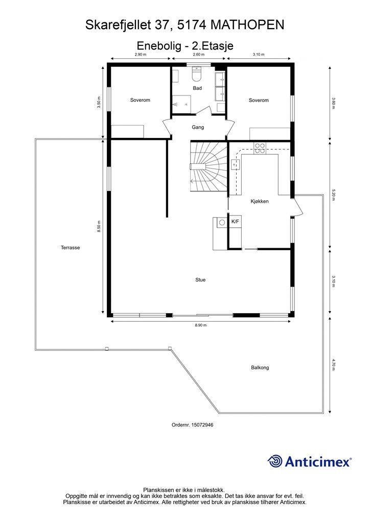 Plantegning 2. etasje