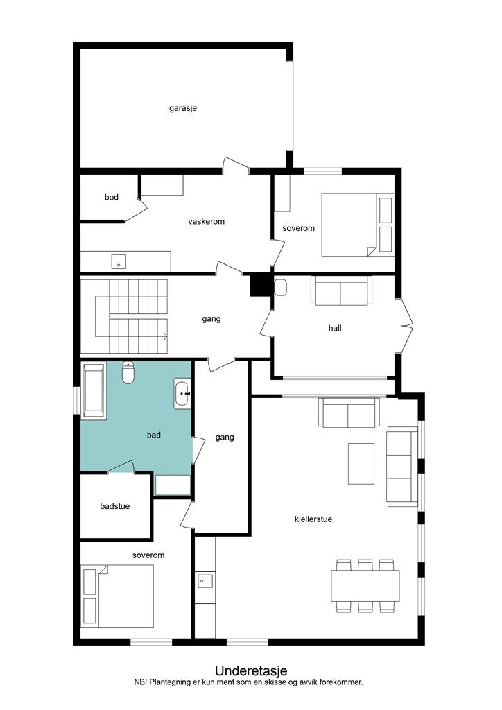 Plantegning underetasje