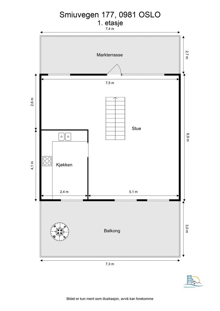 Plantegning - 1. etasje. 