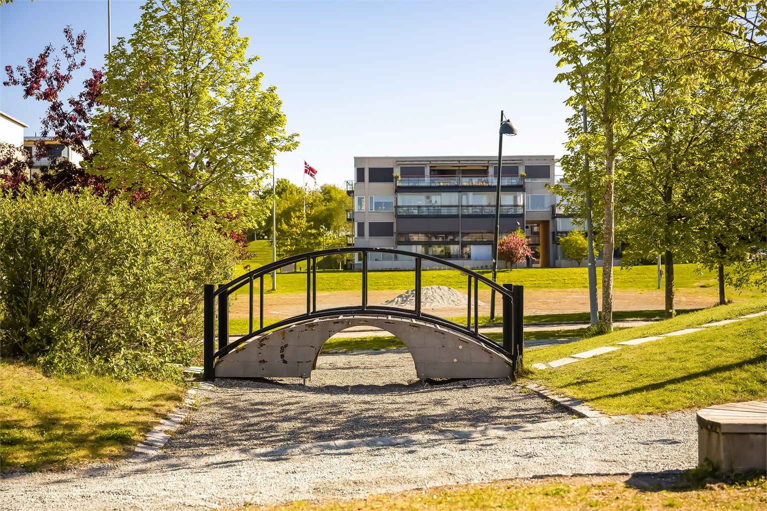 Store friområder og grøntareal i området