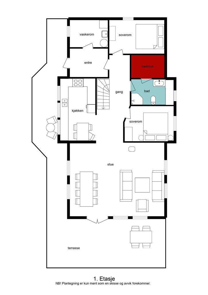 Plantegning 1. etasje