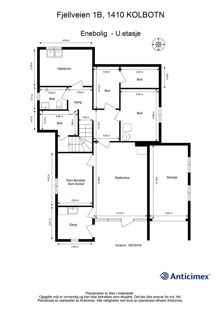 Plantegning - U.etasje