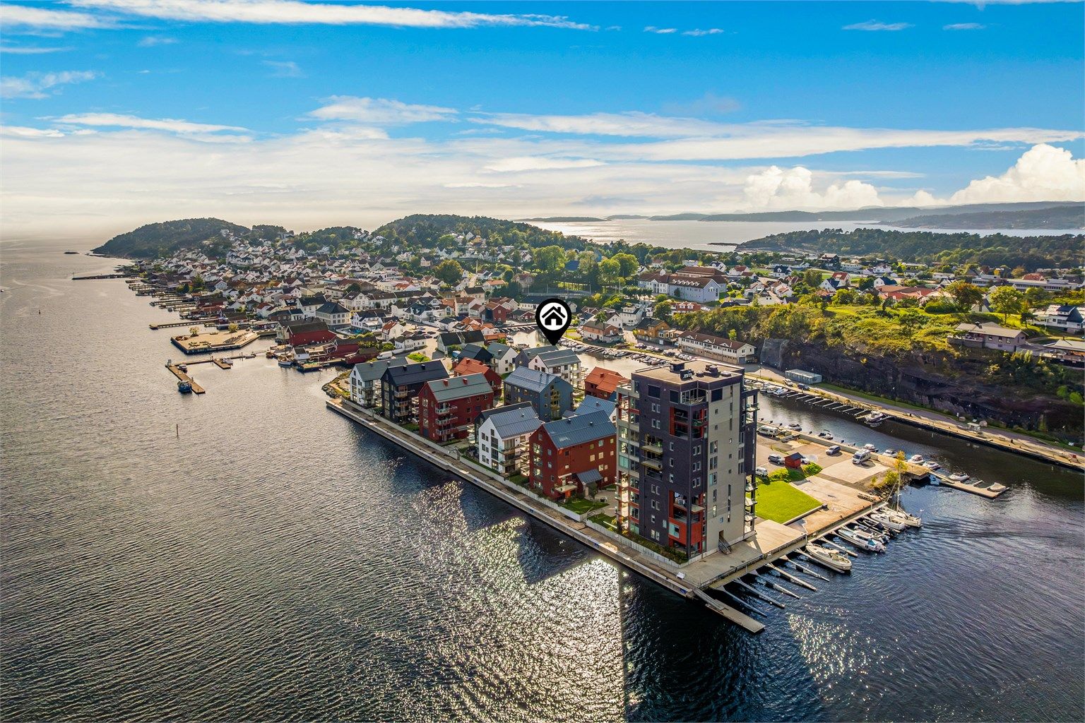 Smietangen med Langesund i bakgrunnen.