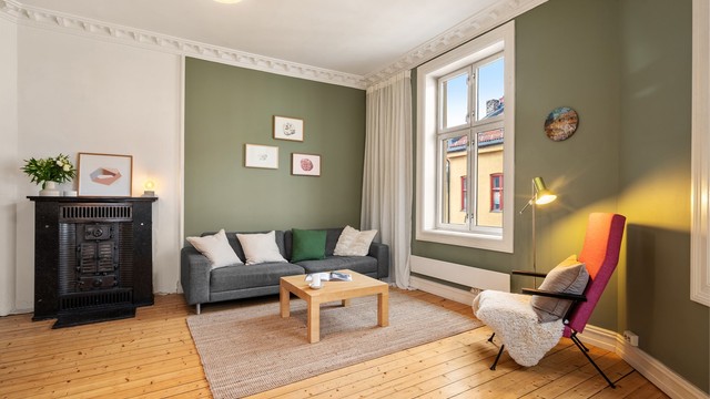 Peisovnen sørger for varme på de kalde vinterdagene.