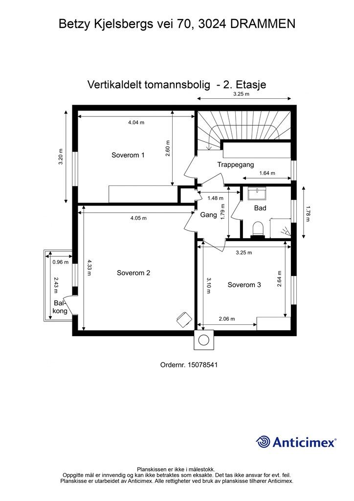Plantegning - 2. etasje