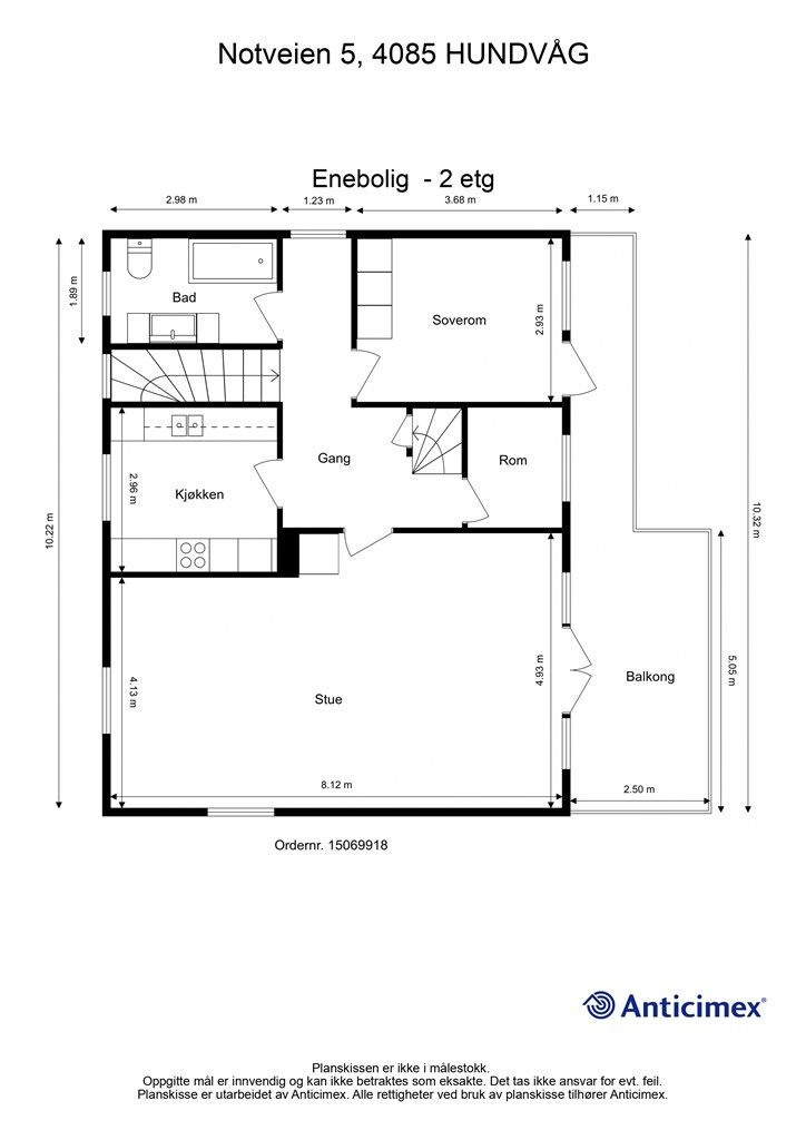 Plantegning andre etasje