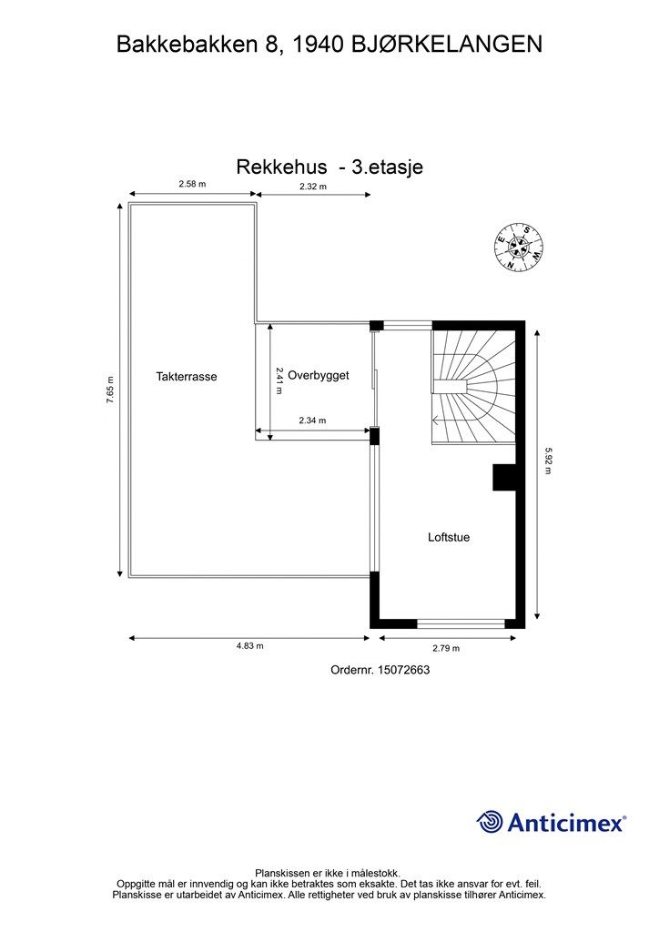 Plantegning - 3.etasje