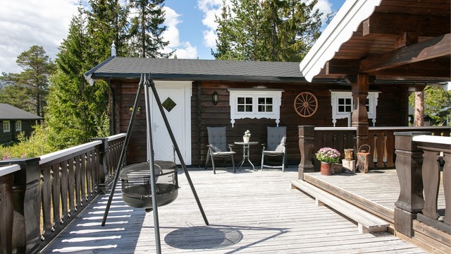 Den store terrassen på 78 kvm gir rikelig med plass for uteliv.