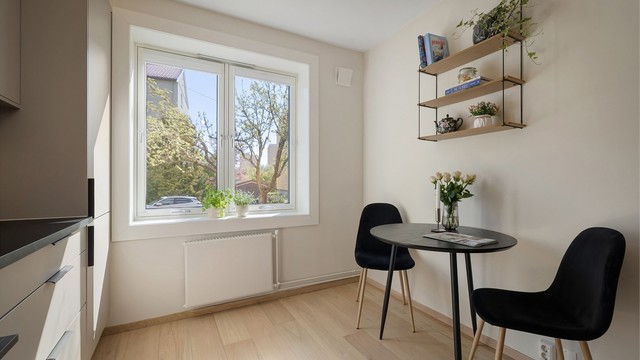 Vinduene gir gode mengder med naturlig lys