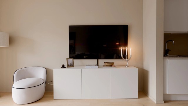 Det er vannbåren gulvvarme i alle rom.