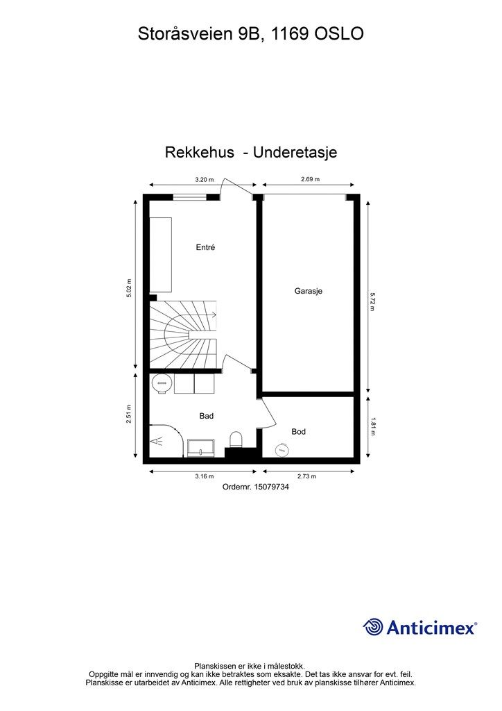Plantegning - Underetasje