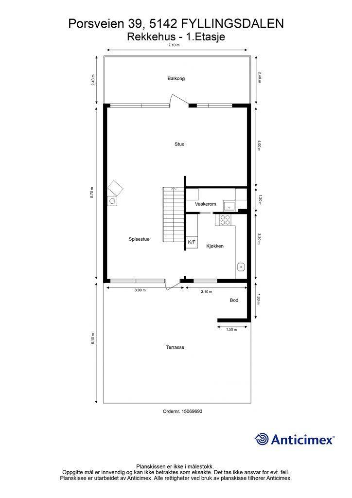 Plantegning - Hovedetasje