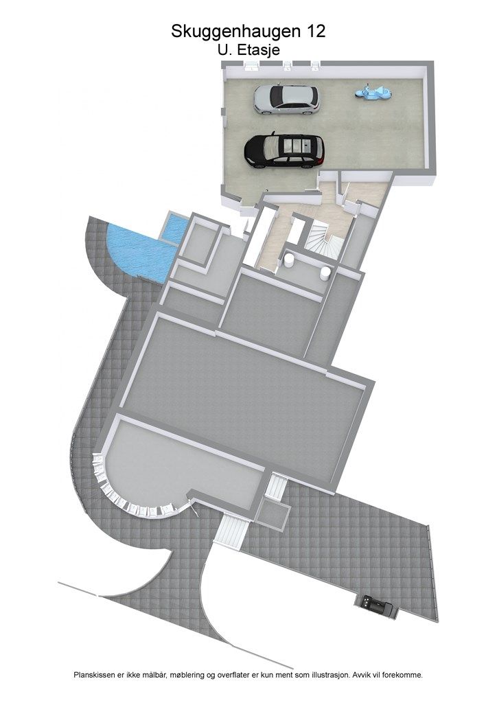 3D plantegning underetasje