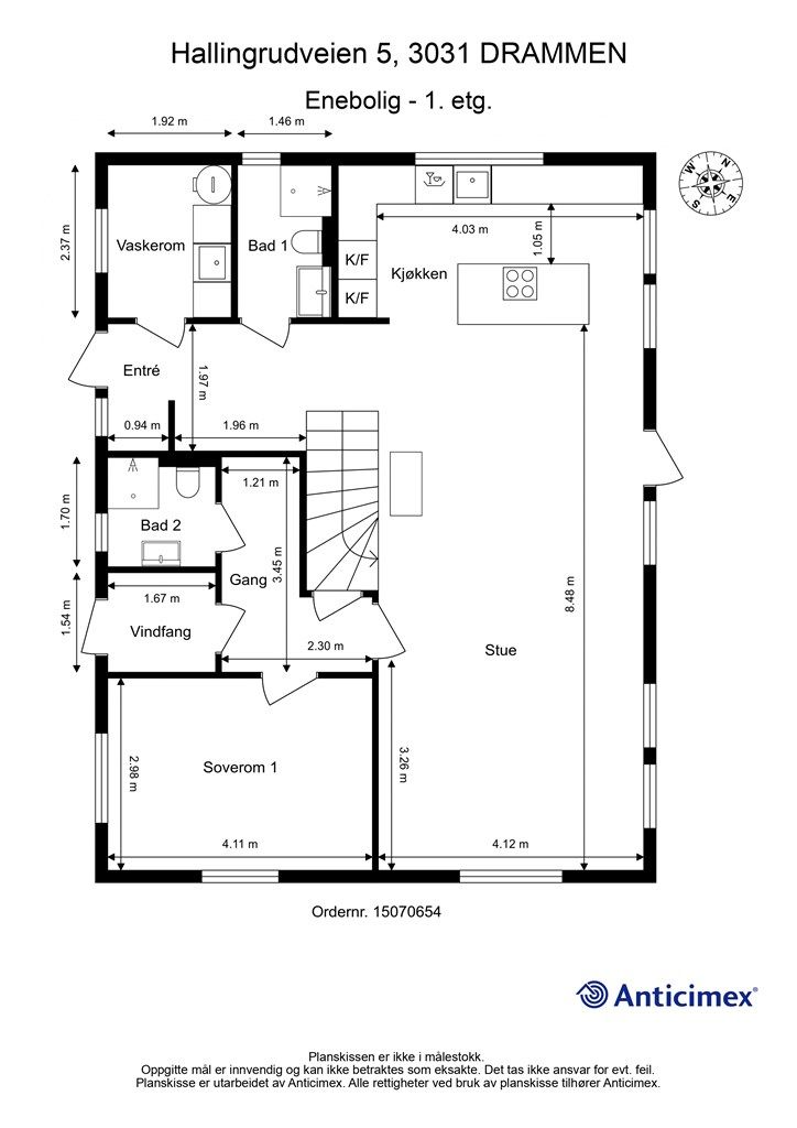 Plantegning - 1. etg.