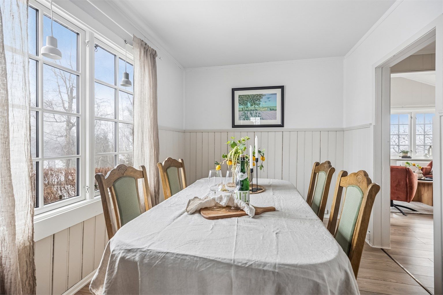 Her er det koselig å spise dagens måltider.